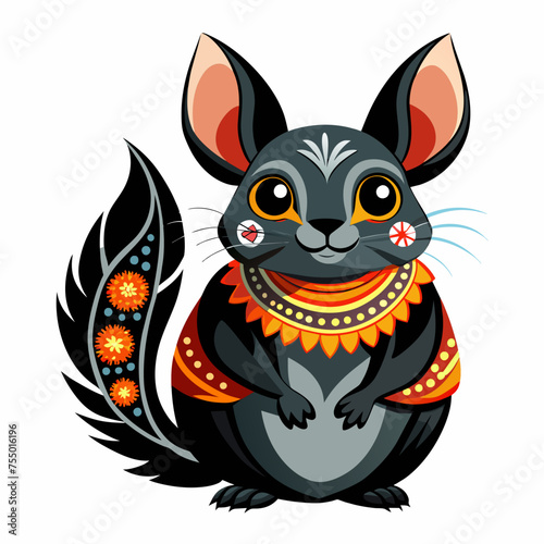 Chinchilla vector in the Mexican Style 