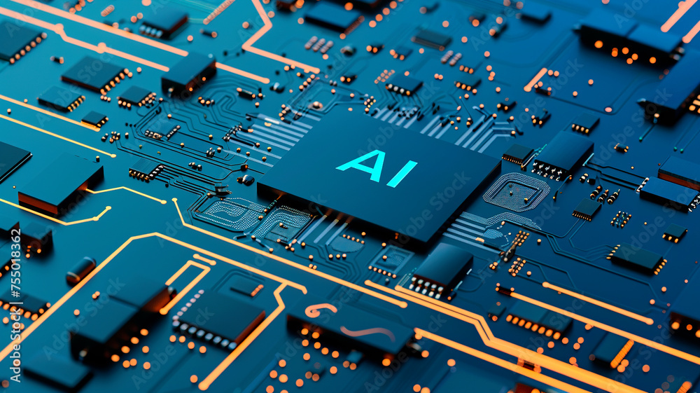AI artificial intelligence technology CPU central processor unit ...