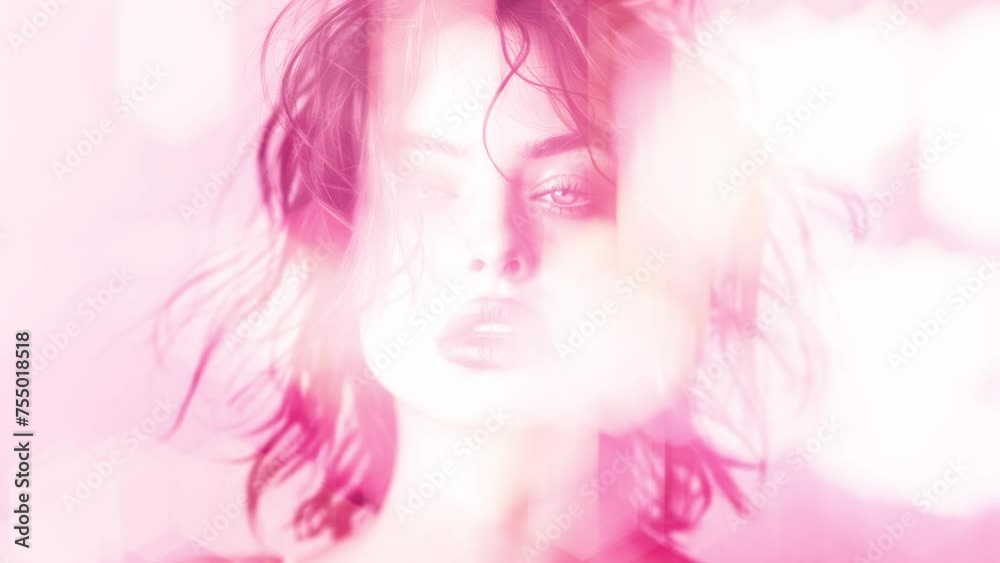 beautiful fashion female model with overlayed bokeh lights beautiful fashion female model with overlayed bokeh lights
