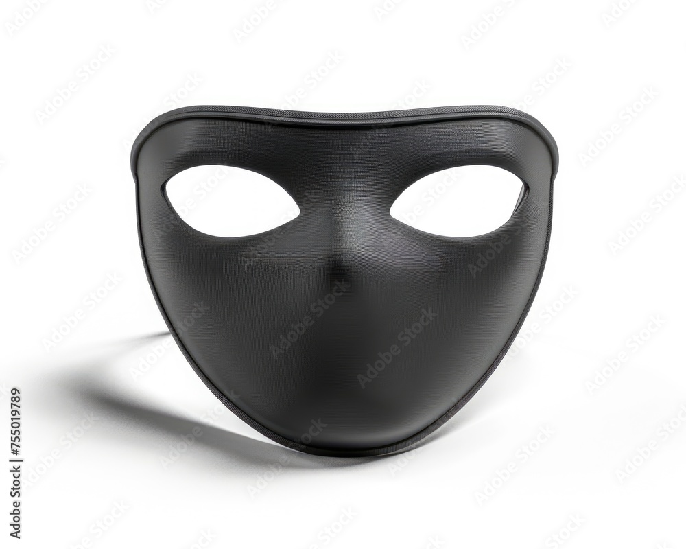 Isolated Black Face Mask Mockup - 3D Rendering of Dust Mask Icon with White Background Isolated Black Face Mask Mockup - 3D Rendering of Dust Mask Icon with White Background