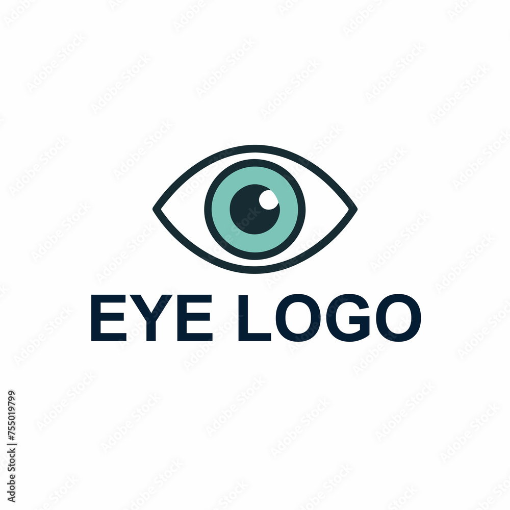 vector flat design eye logo template vector flat design eye logo template
