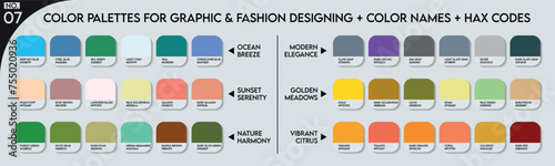 Fashion Trend Color Palette, An example of a color palette vector. Forecast of the future color. Color palette for fashion designers, fashion businesses, garments, and paint companies, Fashion Color 
