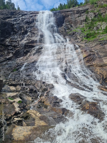 waterfall in the mountains