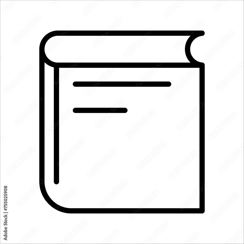 Book icon vector illustration on white background Book icon vector illustration on white background