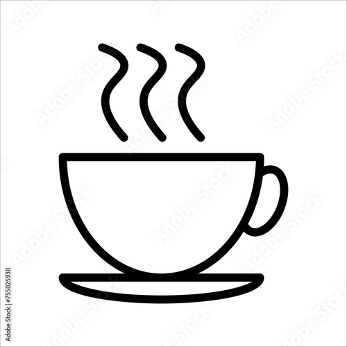 Coffee cup icon. Hot drink glass symbol. take-away coffee drinks.