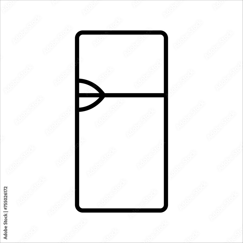 Freezer cold line icon, outline vector sign, linear style pictogram isolated on white. Refrigerator symbol, logo illustration. Editable stroke Freezer cold line icon, outline vector sign, linear style pictogram isolated on white. Refrigerator symbol, logo illustration. Editable stroke