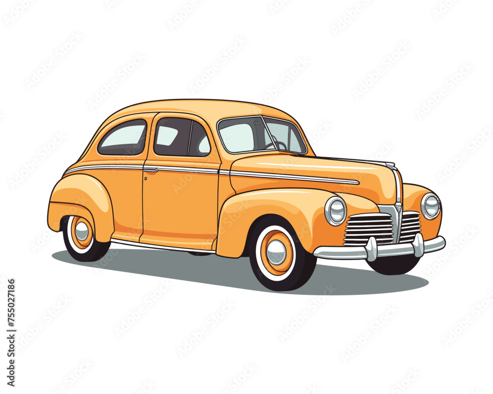 vintage classic car vector illustration
