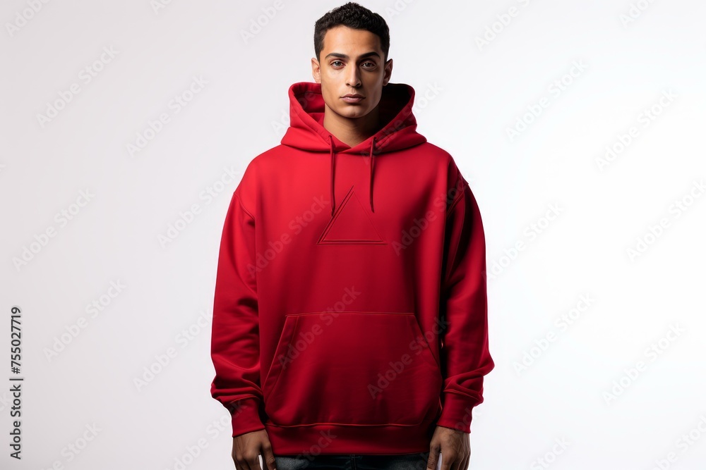 Stylish Product image red hoodie. Clothing product. Generate Ai Stylish Product image red hoodie. Clothing product. Generate Ai