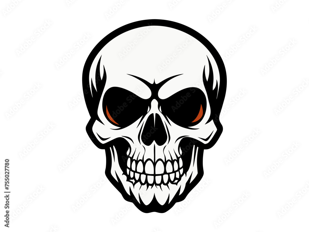 Fototapeta premium black skull.