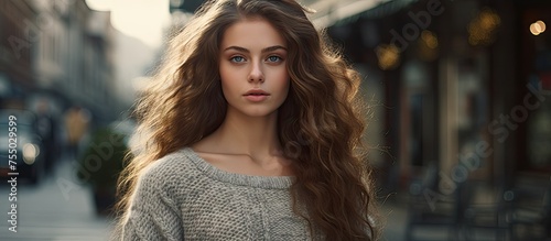 Graceful Woman with Beautif...
