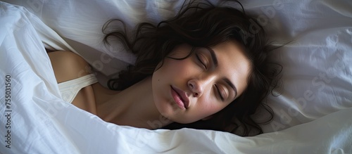 Tranquil Woman Sleeping Pea...