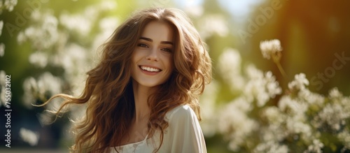 Portrait of Cheerful Woman ...