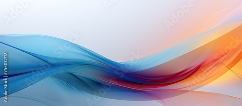 Vibrant Abstract Background Featuring Interweaving Blue and Orange Waves of Color