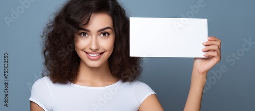 Young Woman Presenting a Bl...