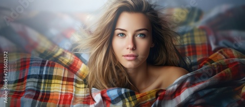 Serene Woman Relaxing in Be...