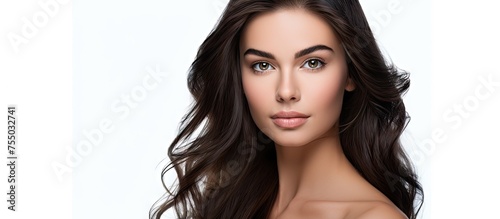Beautiful Woman with Long B...