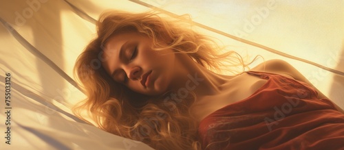 Serene Woman Enjoying Peace...