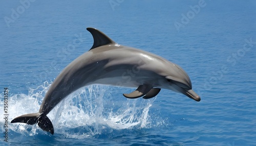 A Dolphin Splashing Playfully With Its Tail