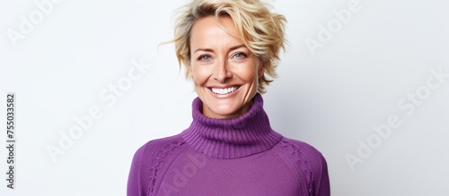 Enthusiastic Woman With Blo...