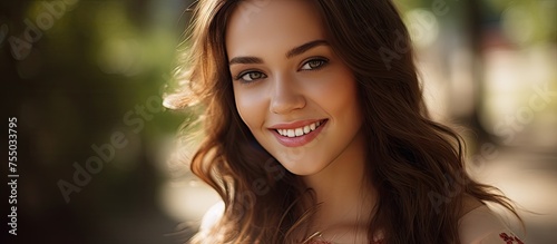 Radiant Woman with Cascadin...