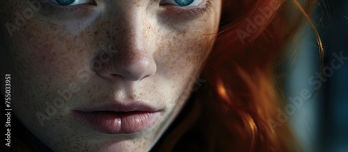 A Close-Up of a Woman with ...