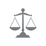 Balance icon. Law and justice theme. Black design. Vector illustration
