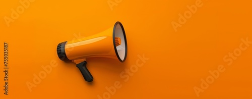 Bold Orange Megaphone on Vibrant Background