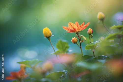  Flowers and Plants are nature s Nature s Poetry in a Blurred Background