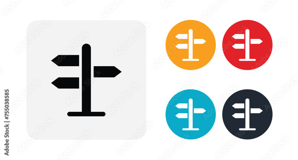 Signpost icon illustration isolated vector sign symbol Signpost icon illustration isolated vector sign symbol