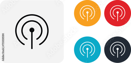 Signal icon illustration isolated vector sign symbol