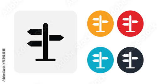 Signpost icon illustration isolated vector sign symbol