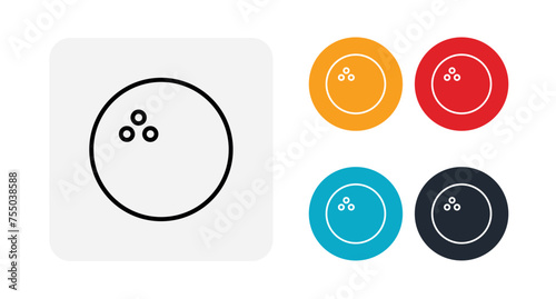 Bowling ball icon illustration isolated vector sign symbol