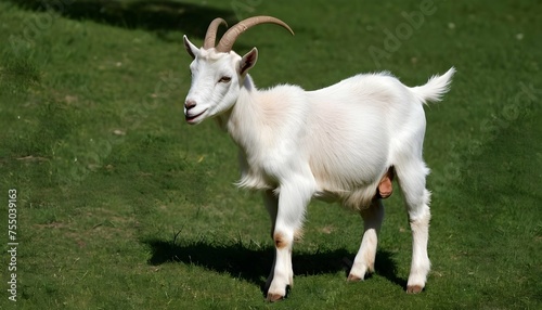 A Goat With A Playful Flick Of Its Tail