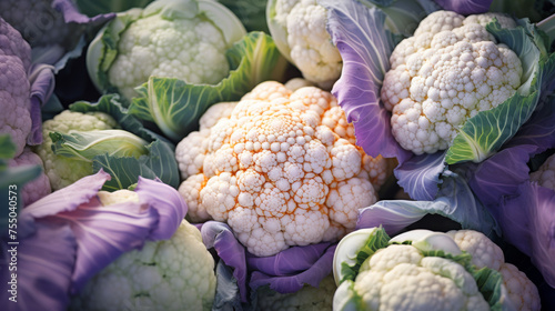 Cauliflower Medley: A Palette of Fresh Organic Produce from the Farmers Market