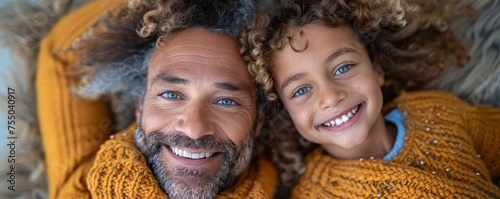 Blended family dynamics portrait photo