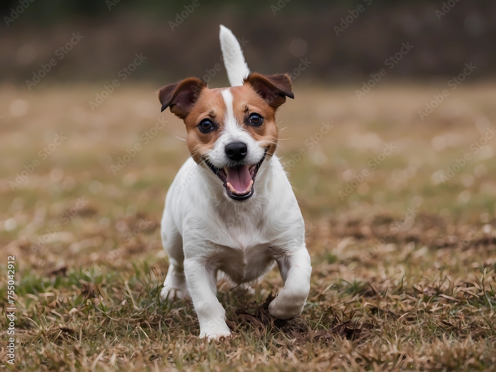 Jack russell terrier sitting on the grass. Jack russell terrier sitting on the grass.