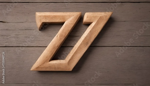 Letter Z Made Of Wood