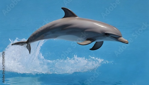 A Dolphin Leaping Out Of The Water In A High Jump