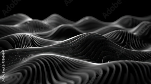 Ethereal Waves: A Monochromatic Dance of Light and Shadow