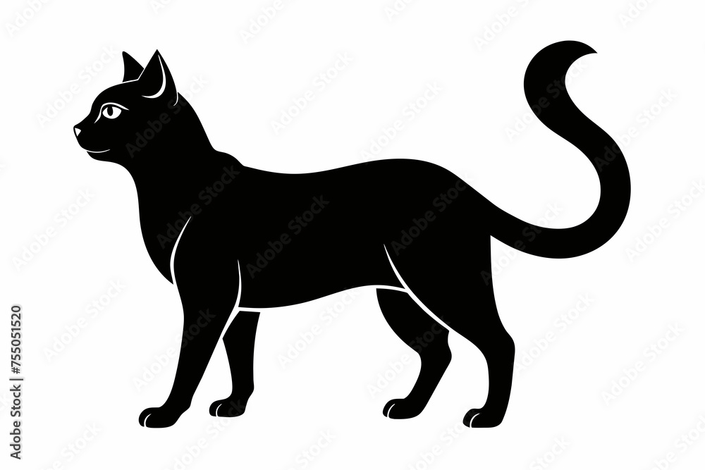 cat silhouette  and svg file