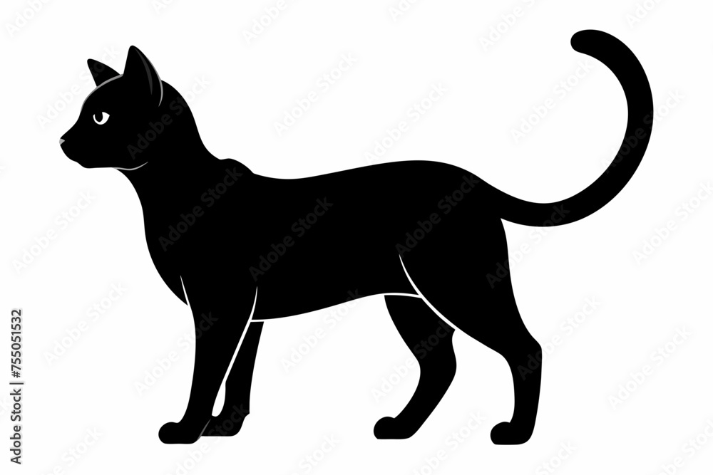 cat silhouette  and svg file