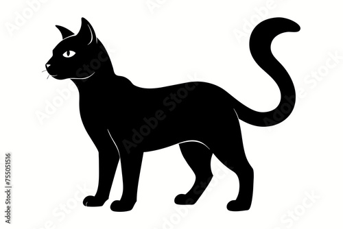 cat silhouette  and svg file