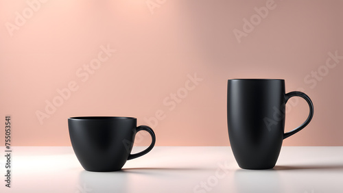 Vibrant 3D Black Mug Design Ideal for Coffee Shops, Cafes, and Souvenir Shops Merchandise