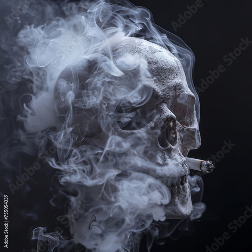Sculpture of death: The effects of smoking. 