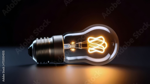 Flash of Genius: A light bulb radiating the Warmth of Creativity. 