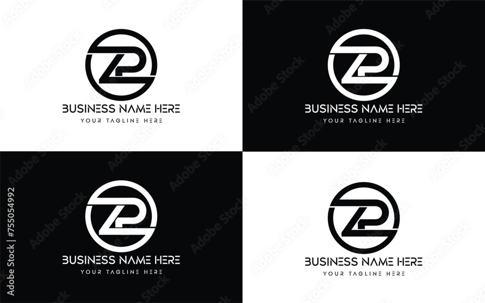 ZP Logo design In a circle ZP Logo design In a circle