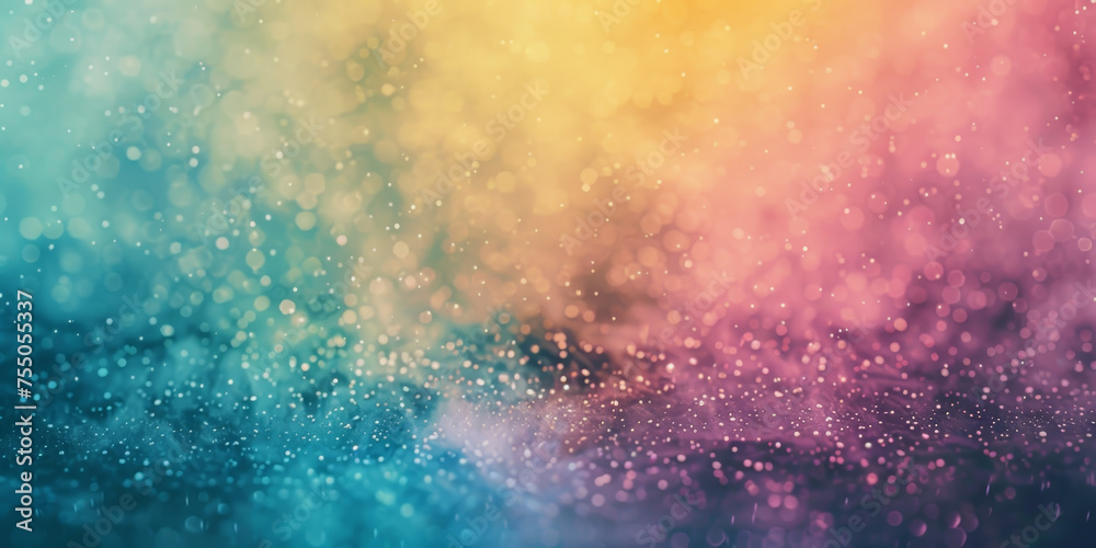 Abstract blurred bokeh gradient multicolored backgound, rainbow color pastel art product design colorful banner template.