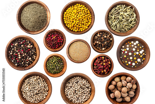 colorful spices isolated