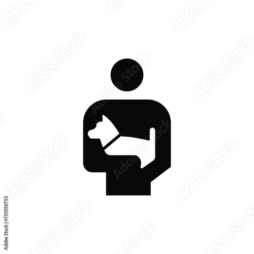 Dogs should be carried icon. Public information symbol modern, simple, vector, icon for website design, mobile app, ui. Vector Illustration
