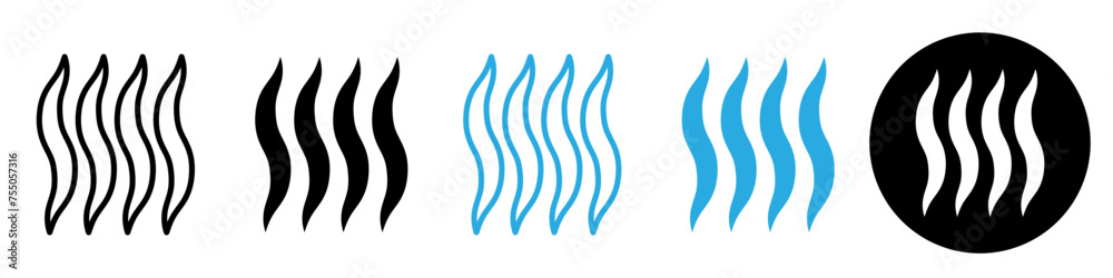Evaporation icon logo set vector Evaporation icon logo set vector